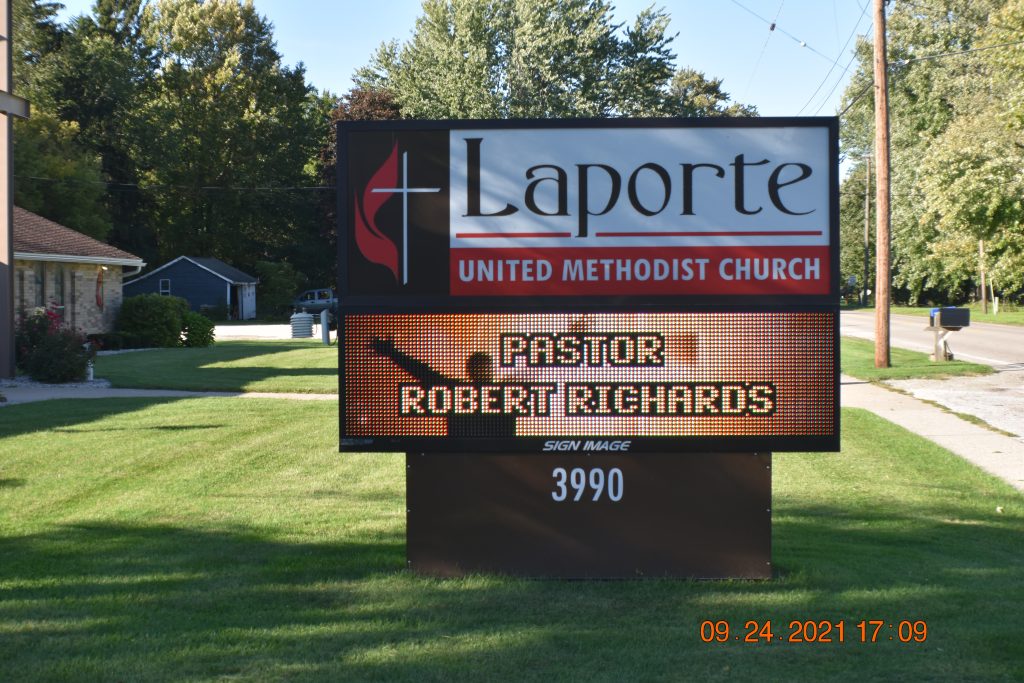 LaPorte United Methodist - Sign